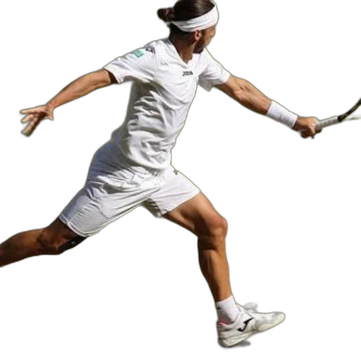 staff, hair, weapon, photorealistic, tennis, player, action, grass transparent PNG cut-out