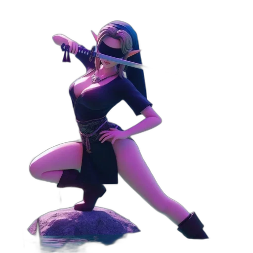robot, weapon, concept art, cyberpunk, vaporwave, 3d render, outer space, pastel transparent PNG cut-out