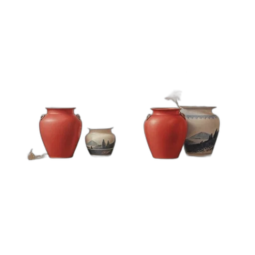 3d render, photorealistic, red, earth tones, there, serene, indoor, scene transparent PNG cut-out