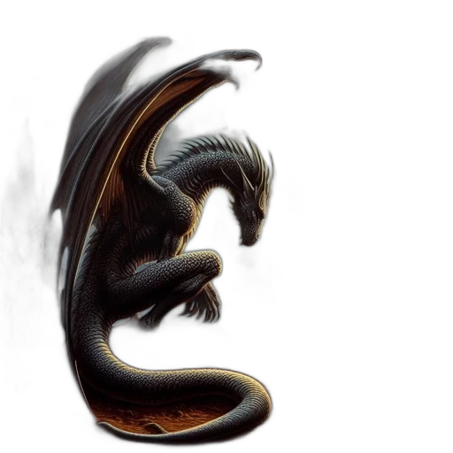 dragon, creature, hair, animal, fantasy art, 3d render, photorealistic, concept art transparent PNG cut-out