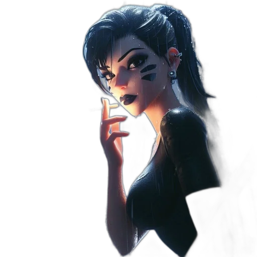 face, staff, mask, concept art, fantasy art, comic book art, watercolor, neon lights transparent PNG cut-out
