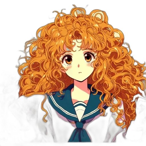 hair, staff, crown, face, anime, pixel art, cartoon, watercolor transparent PNG cut-out