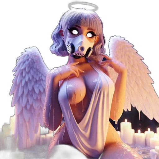 fantasy art, concept art, pixel art, anime, animated, figure, portrays, ethereal transparent PNG cut-out