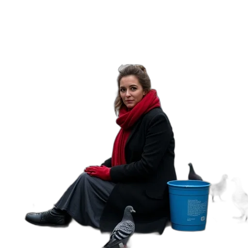 staff, umbrella, shoes, jacket, concept art, photorealistic, 3d render, snow transparent PNG cut-out