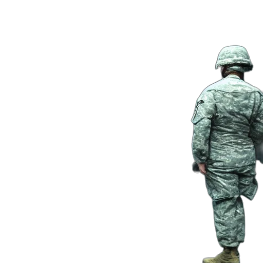 staff, jacket, weapon, robot transparent PNG cut-out