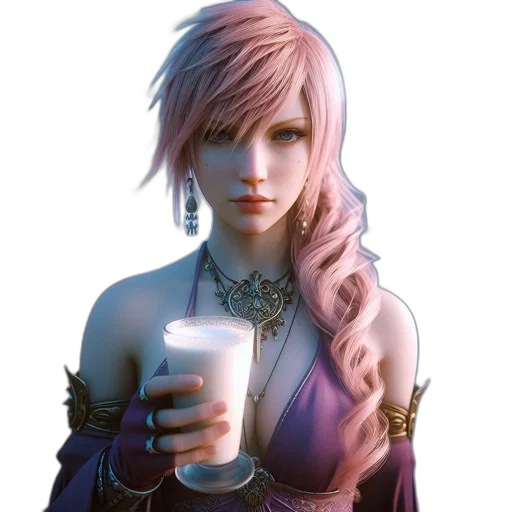 face, dress, dragon, bottle, concept art, fantasy art, photorealistic, pixel art transparent PNG cut-out