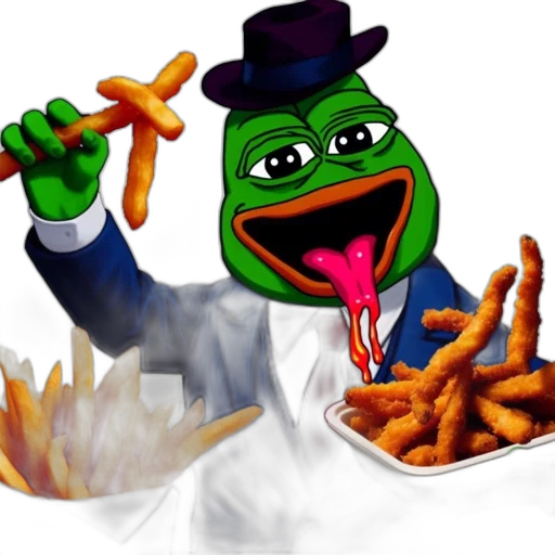food, creature, photorealistic, fire, frog, wearing, suit, hat transparent PNG cut-out