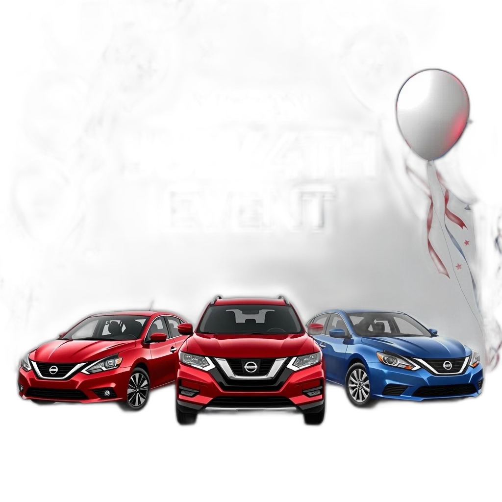 car, 3d render, second, image, promotional, poster, nissan, july transparent PNG cut-out