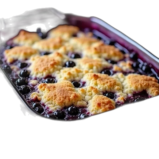 food, large, glass, baking, dish, filled, blueberry, crumble transparent PNG cut-out