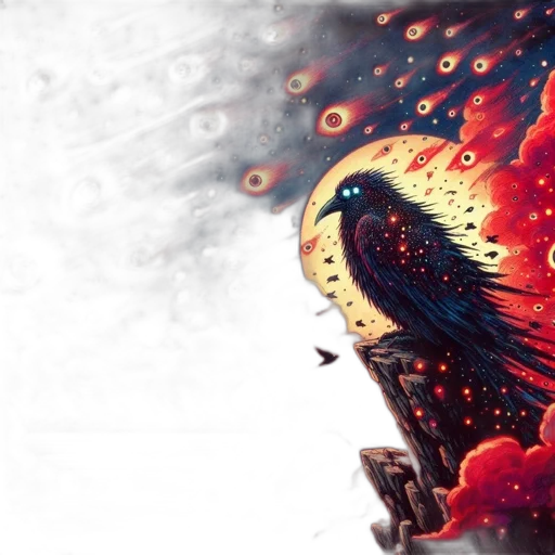 dragon, fantasy art, concept art, photorealistic, comic book art, fire, outer space, red transparent PNG cut-out