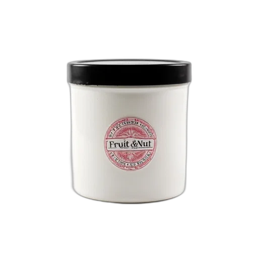 close-up, white, container, black, lid, featuring, label, vintage transparent PNG cut-out