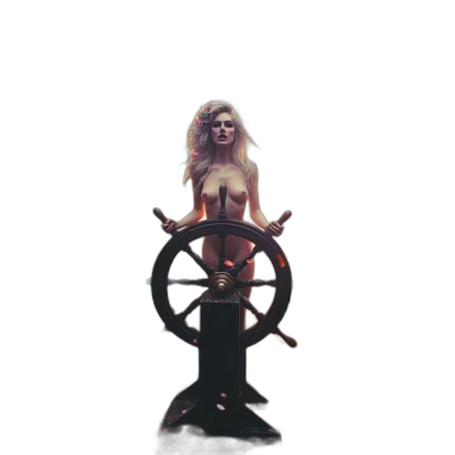 hair, crown, creature, weapon, concept art, 3d render, underwater, fire transparent PNG cut-out