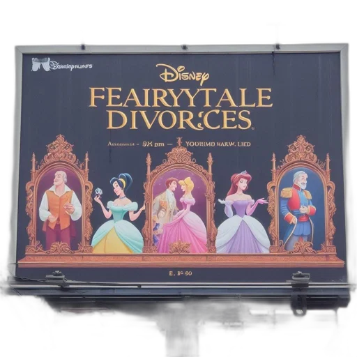 furniture, black, gold, billboard, promotes, fairytale, divorces, disney transparent PNG cut-out