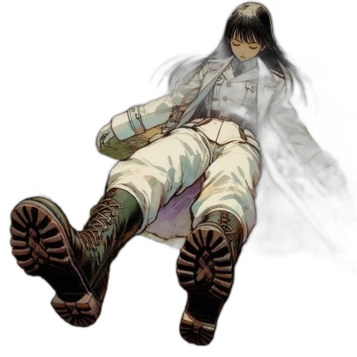 shoes, weapon, sword, concept art, watercolor, fantasy art, comic book art, earth tones transparent PNG cut-out