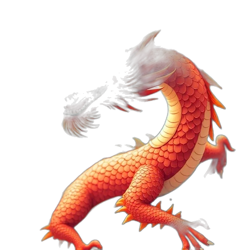 dragon, creature, animal, staff transparent PNG cut-out