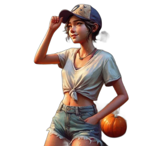 hat, concept art, pixel art, fantasy art, photorealistic, earth tones, golden, young transparent PNG cut-out