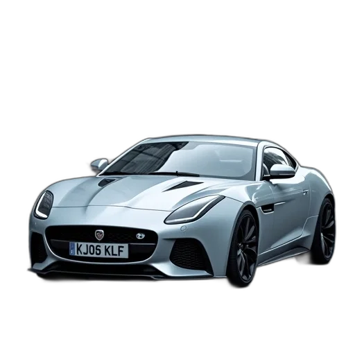 car, 3d render, photorealistic, silver, sports, sleek, design, black transparent PNG cut-out