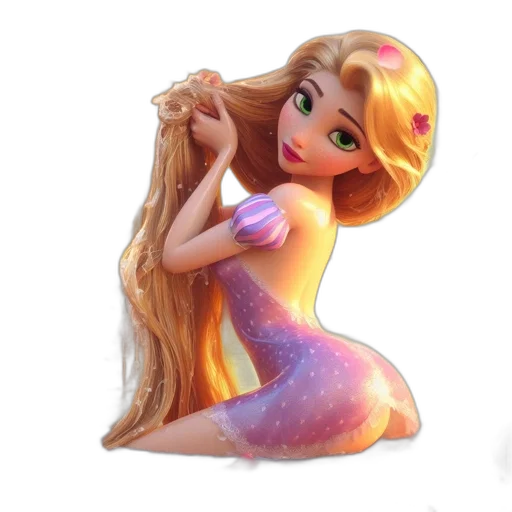 hair, dress, concept art, 3d render, fantasy art, cartoon, natural, setting transparent PNG cut-out