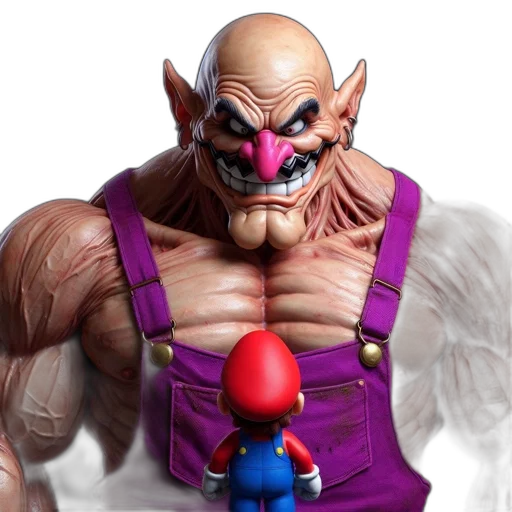 concept art, 3d render, elaborate, rendition, video, game, characters, wario transparent PNG cut-out