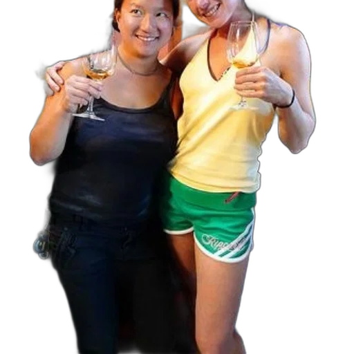staff, photorealistic, 3d render, two, women, pose, photo, front transparent PNG cut-out