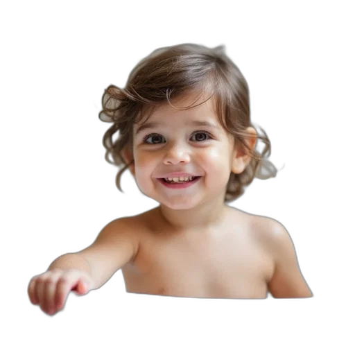 face, hair, jewelry, photorealistic transparent PNG cut-out