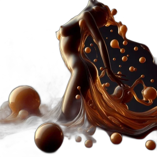 food, photorealistic, 3d render, oil painting, dark, elongated, golden, figure transparent PNG cut-out
