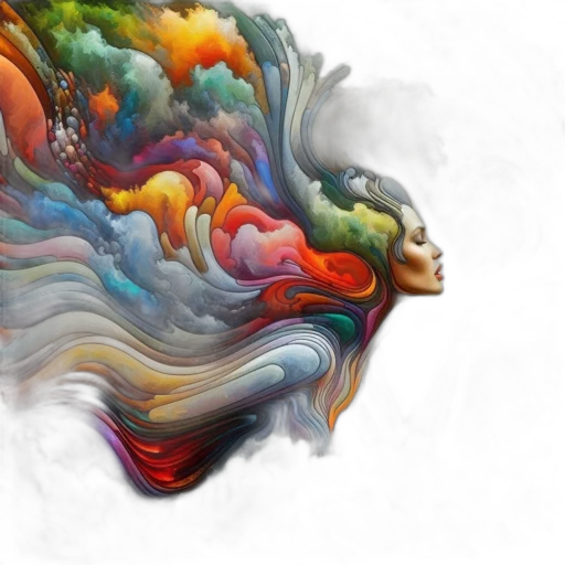 face, mask, hair, crown, photorealistic, watercolor, concept art, fantasy art transparent PNG cut-out