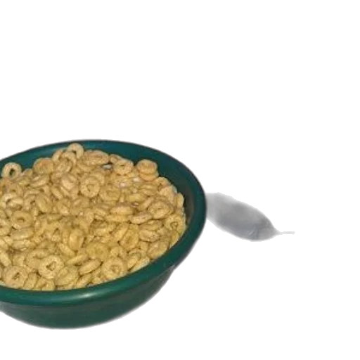 food, jewelry, crown, 3d render, bowl, cereal, sits, placemat transparent PNG cut-out