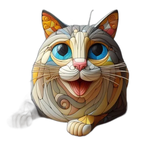 animal, jewelry, creature, face, 3d render, photorealistic, concept art, cartoon transparent PNG cut-out