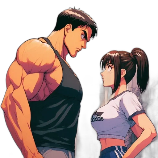 anime, concept art, pixel art, comic book art, city street, beach, two, animated transparent PNG cut-out