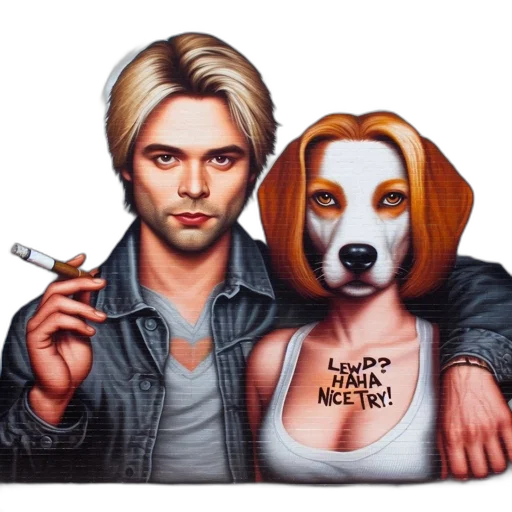 jacket, animal, pixel art, concept art, comic book art, photorealistic, neon lights, fire transparent PNG cut-out