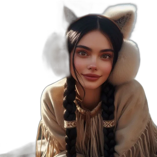 face, animal, hat, jacket, fantasy art, photorealistic, oil painting, concept art transparent PNG cut-out
