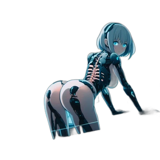 robot, creature, animal, weapon, concept art, 3d render, cyberpunk, anime transparent PNG cut-out