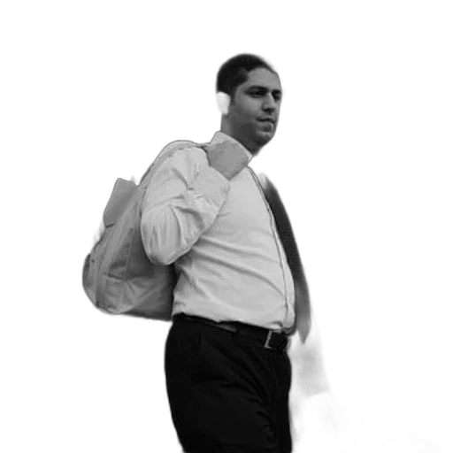 staff, jacket, photorealistic, man, white, shirt, tie, carries transparent PNG cut-out
