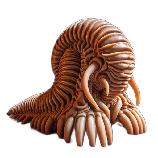 creature, hair, mask, food, 3d render, concept art, photorealistic, ornately transparent PNG cut-out