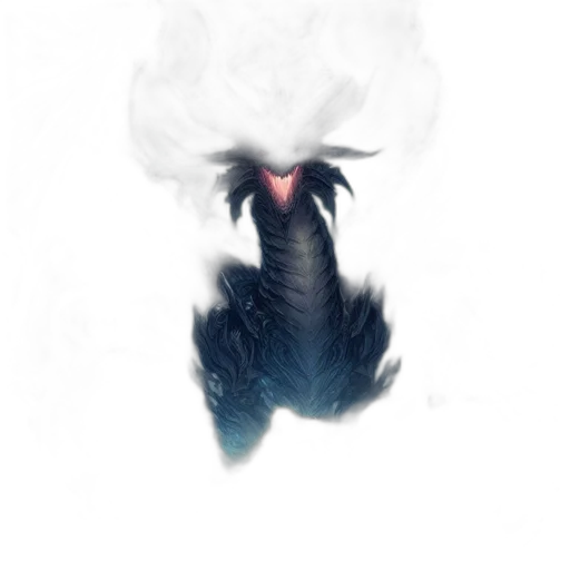 dragon, creature, mask, hair, concept art, fantasy art, watercolor, pixel art transparent PNG cut-out
