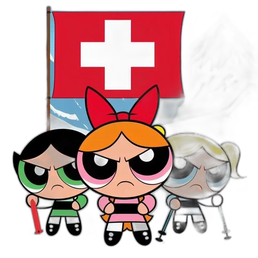 staff, cartoon, concept art, comic book art, three, animated, characters, stand transparent PNG cut-out