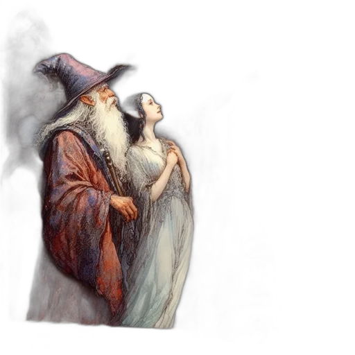 hat, jacket, concept art, fantasy art, watercolor, photorealistic, fog, fire transparent PNG cut-out