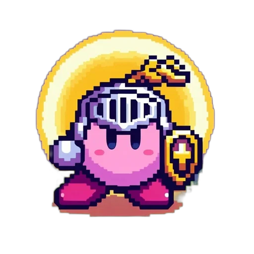 crown, robot, hat, weapon, pixel art, vaporwave, concept art, pastel transparent PNG cut-out