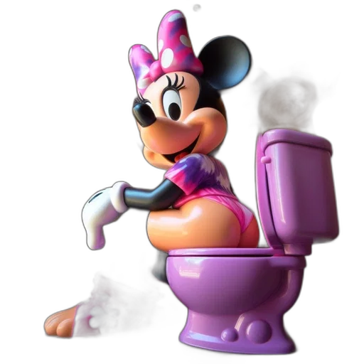 robot, furniture, 3d render, concept art, photorealistic, minnie, mouse, figurine transparent PNG cut-out