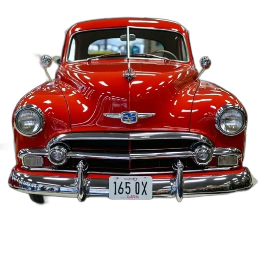 car, crown, animal, photorealistic, 3d render, shiny, red, vintage transparent PNG cut-out