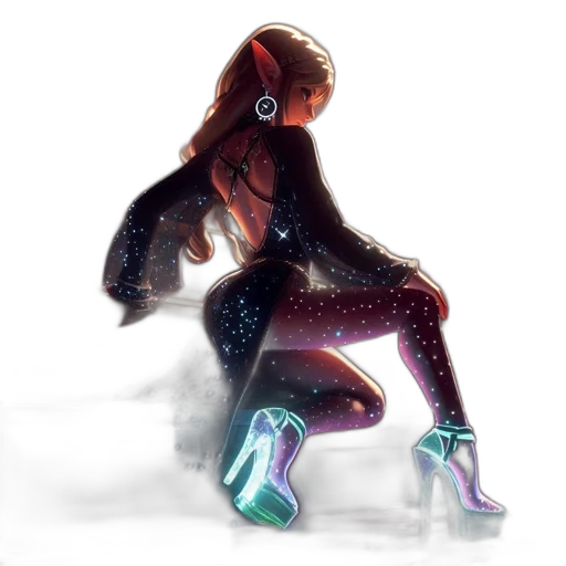 robot, shoes, dress, jacket, concept art, cyberpunk, pixel art, fantasy art transparent PNG cut-out
