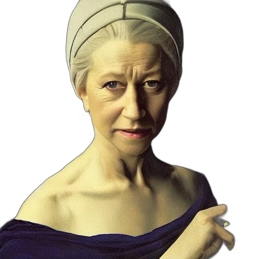 face, dress, hat, jewelry transparent PNG cut-out