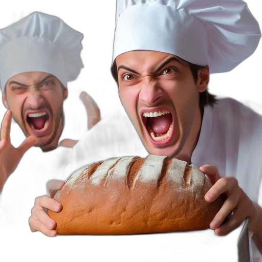food, hat, mask, face, photorealistic, concept art, fire, two transparent PNG cut-out