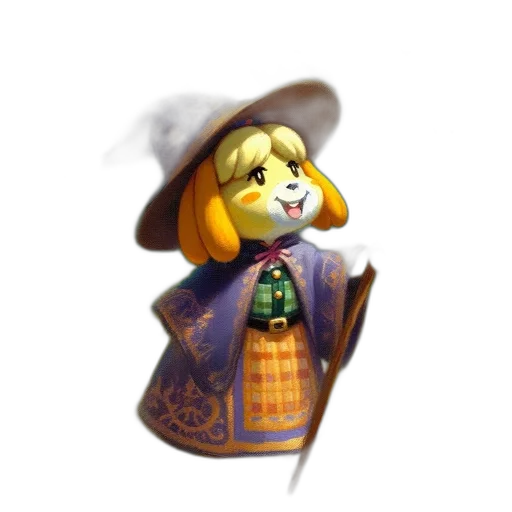 staff, hat, mask, animal, 3d render, concept art, pixel art, watercolor transparent PNG cut-out