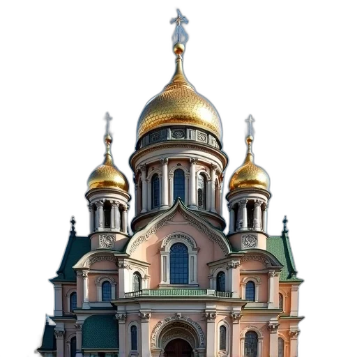 building, crown, hat, 3d render, concept art, photorealistic, pixel art, golden transparent PNG cut-out