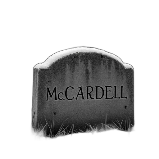 photorealistic, comic book art, grayscale, image, cemetery, focus, headstone, name transparent PNG cut-out