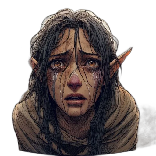 face, dragon, fantasy art, concept art, comic book art, watercolor, rain, close-up transparent PNG cut-out