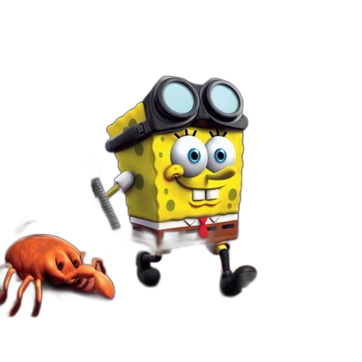 animal, creature, robot, weapon, 3d render, concept art, underwater, fire transparent PNG cut-out