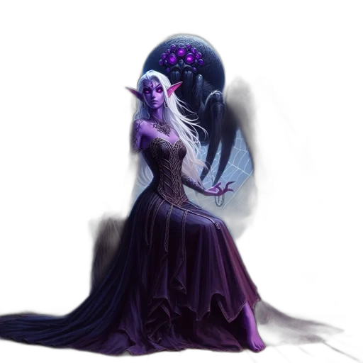 dress, creature, mask, crown, concept art, fantasy art, pixel art, 3d render transparent PNG cut-out